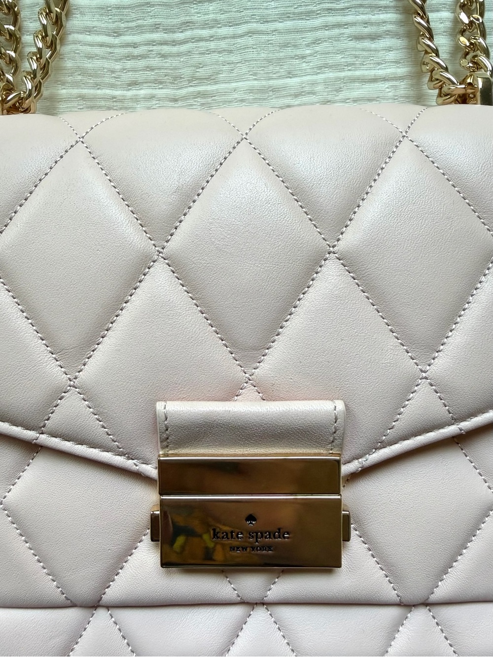 Kate Spade Quilted Pink Chain Shoulder Bag - Picture 2 of 2